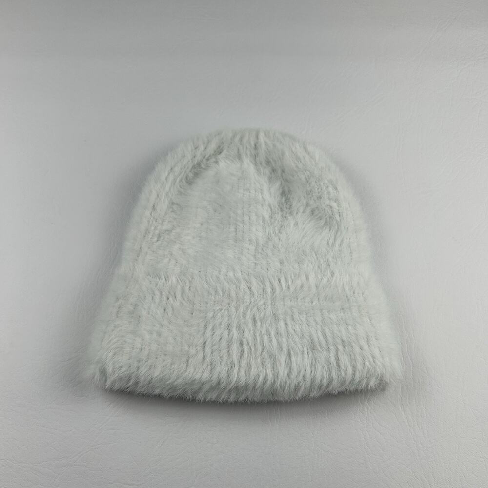 BP. Light Blue Faux Fur Beanie Hat Soft Plush Winter Cuffed One Size Women’s